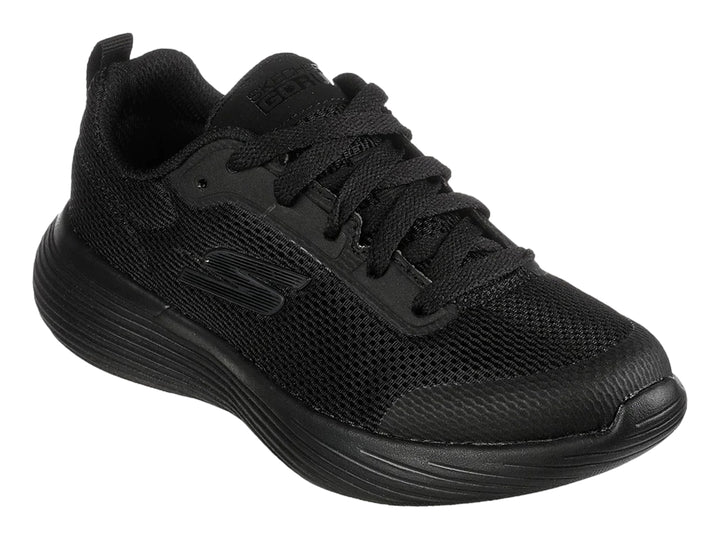 Tenis deportivos Skechers color negro con malla transpirable y suela texturizada.