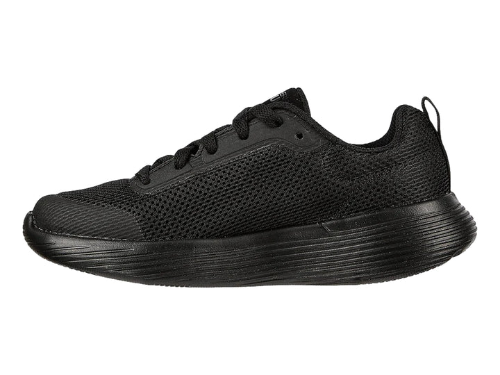 Tenis deportivos Skechers color negro con malla transpirable y suela texturizada.