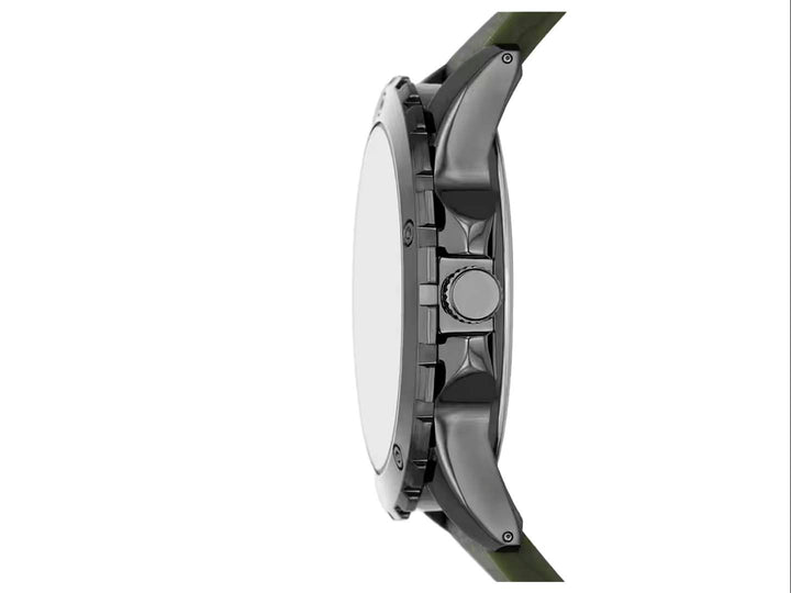 Set de 3 piezas Folio que incluye reloj con correa verde, herramienta multiusos negra y estuche con estampado camuflaje.