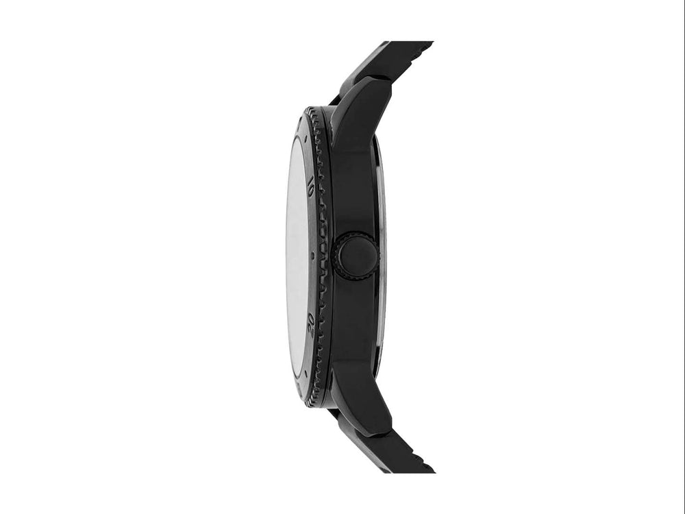 Reloj SKECHERS negro con correa de goma y esfera circular analógica.