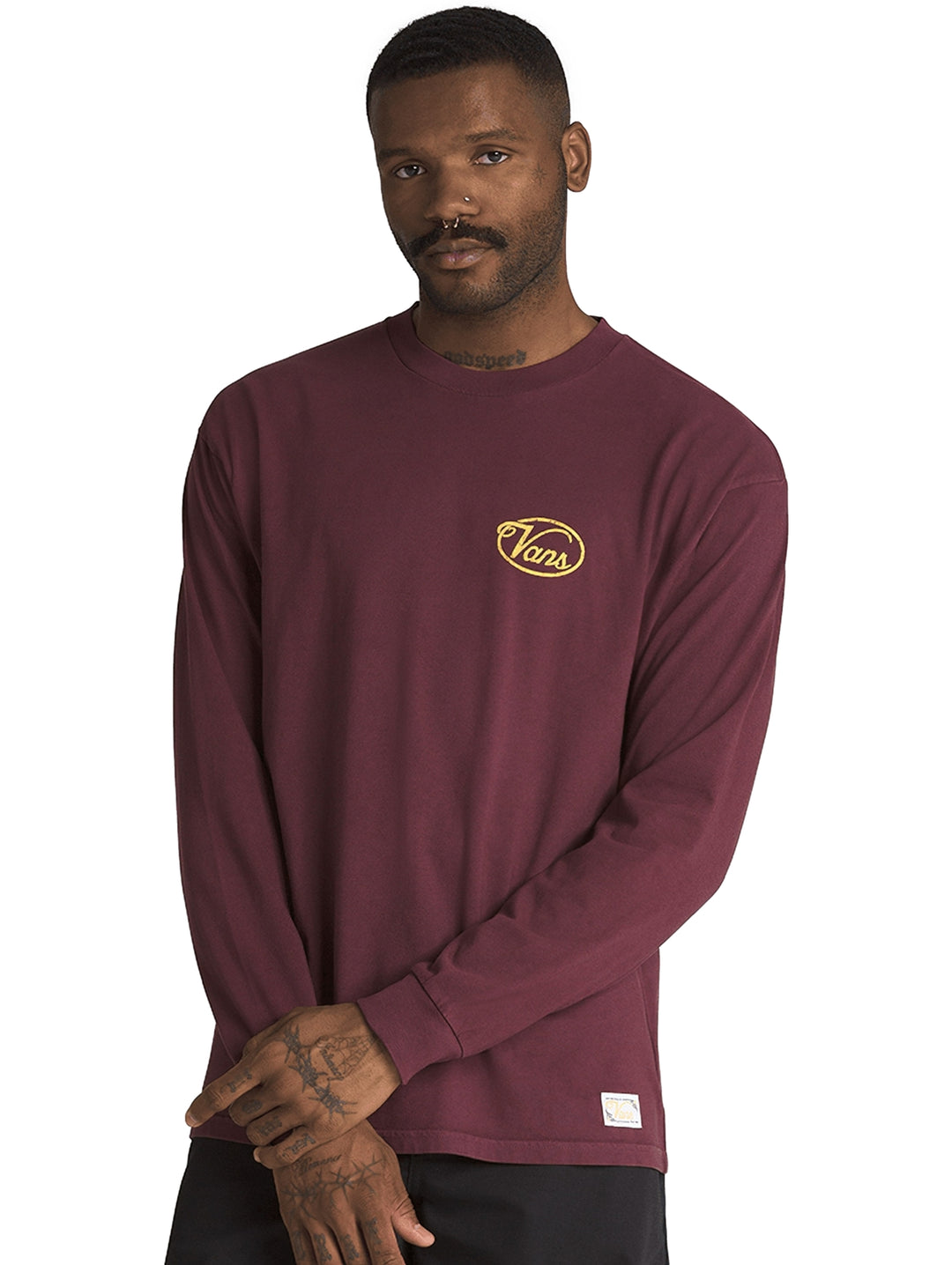 Playera Manga Larga Vans Deep Stare Chocolate para Hombre