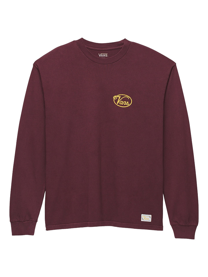 Playera Manga Larga Vans Deep Stare Chocolate para Hombre