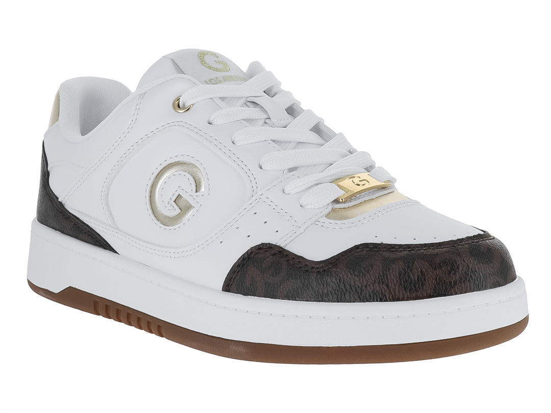 Tenis GBG Blanco, Chocolate y Dorado para Mujer