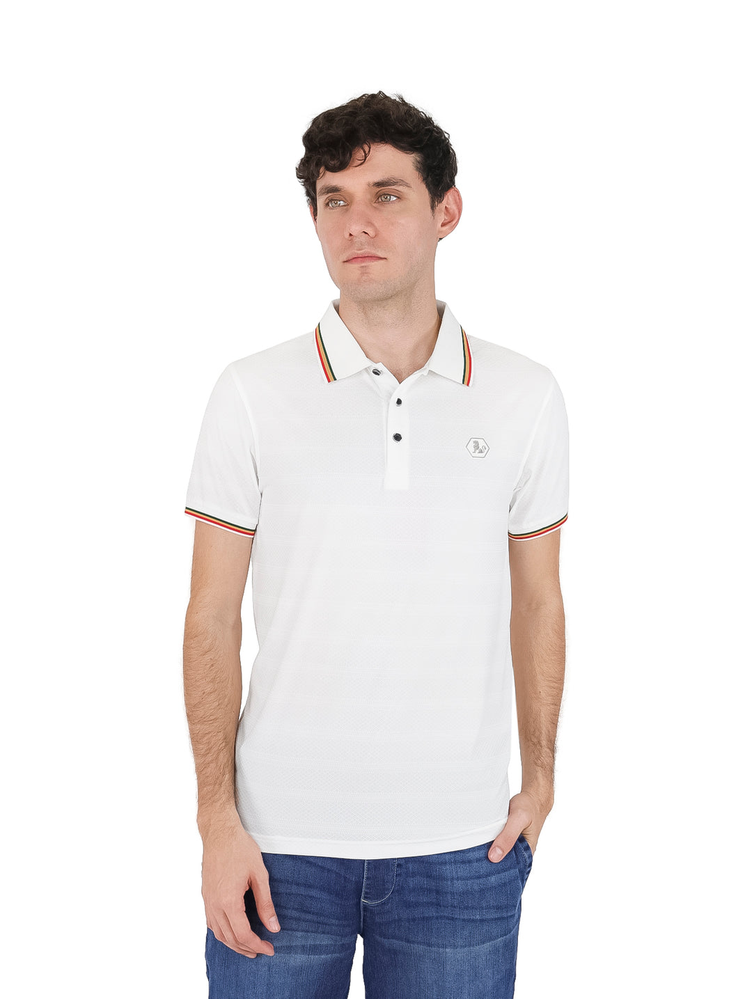 Playera Polo Pavini Blanca para Hombre