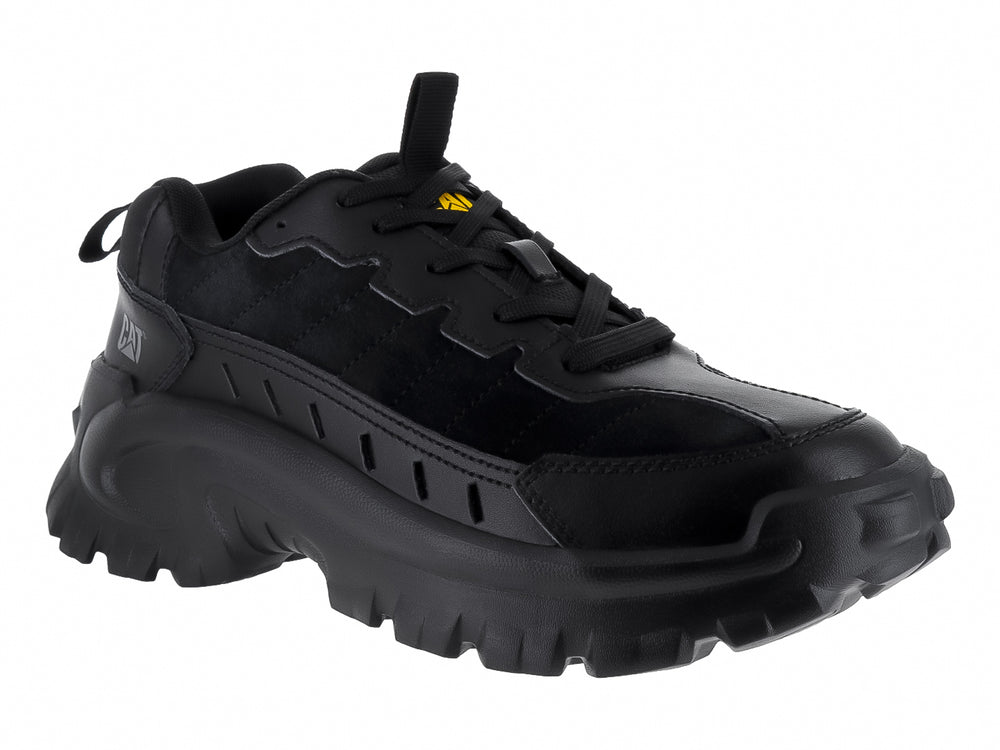 Tenis Caterpillar Intruder Lite color negro con suela robusta y diseño deportivo.