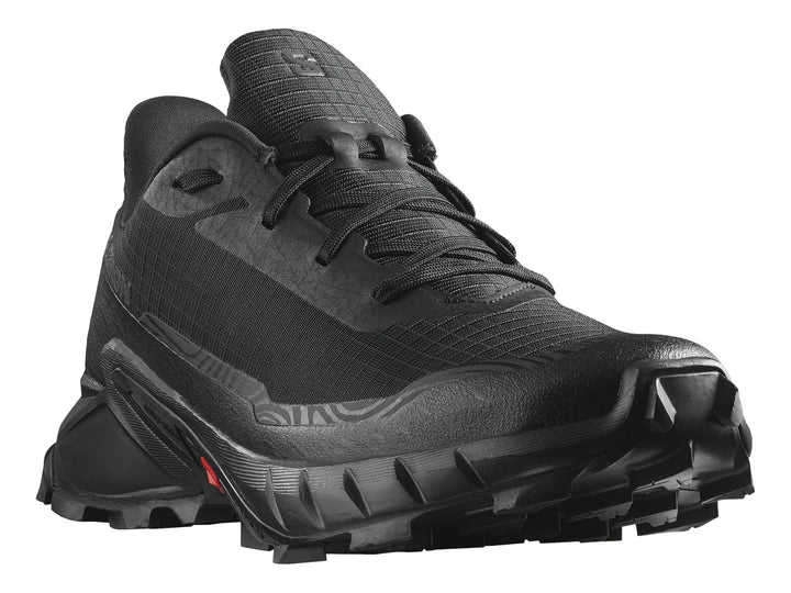 Tenis Salomon Alphacross 5 color negro, diseño deportivo para trail running con suela robusta.