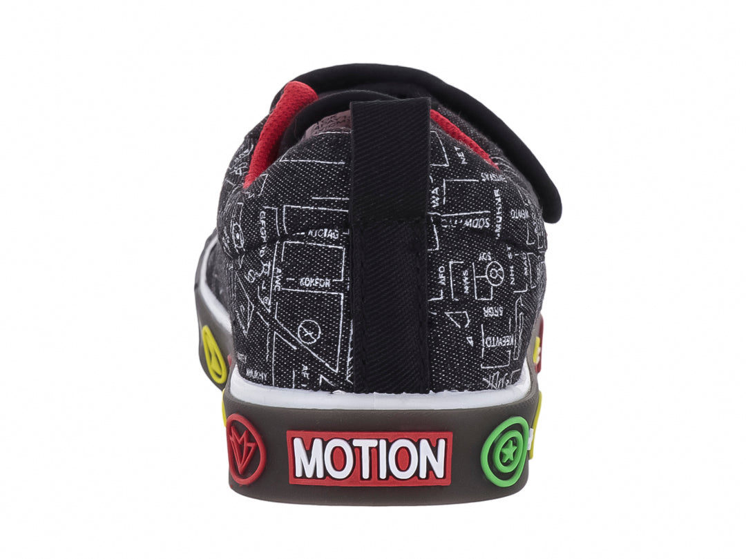 Tenis ATOK Negro con Rojo para Niño