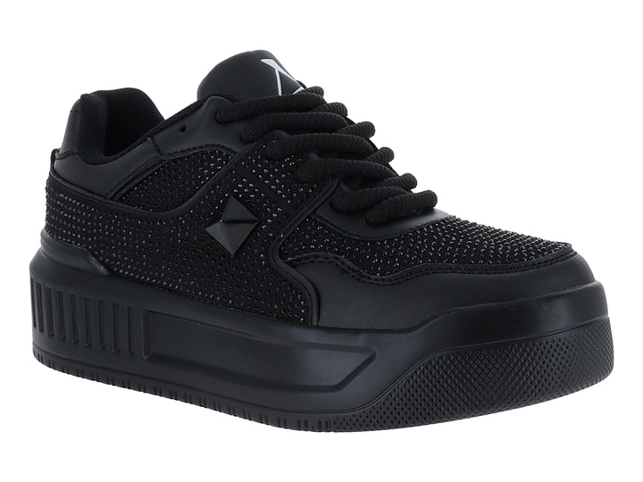 Tenis ATOK Negros con Cristales para Mujer