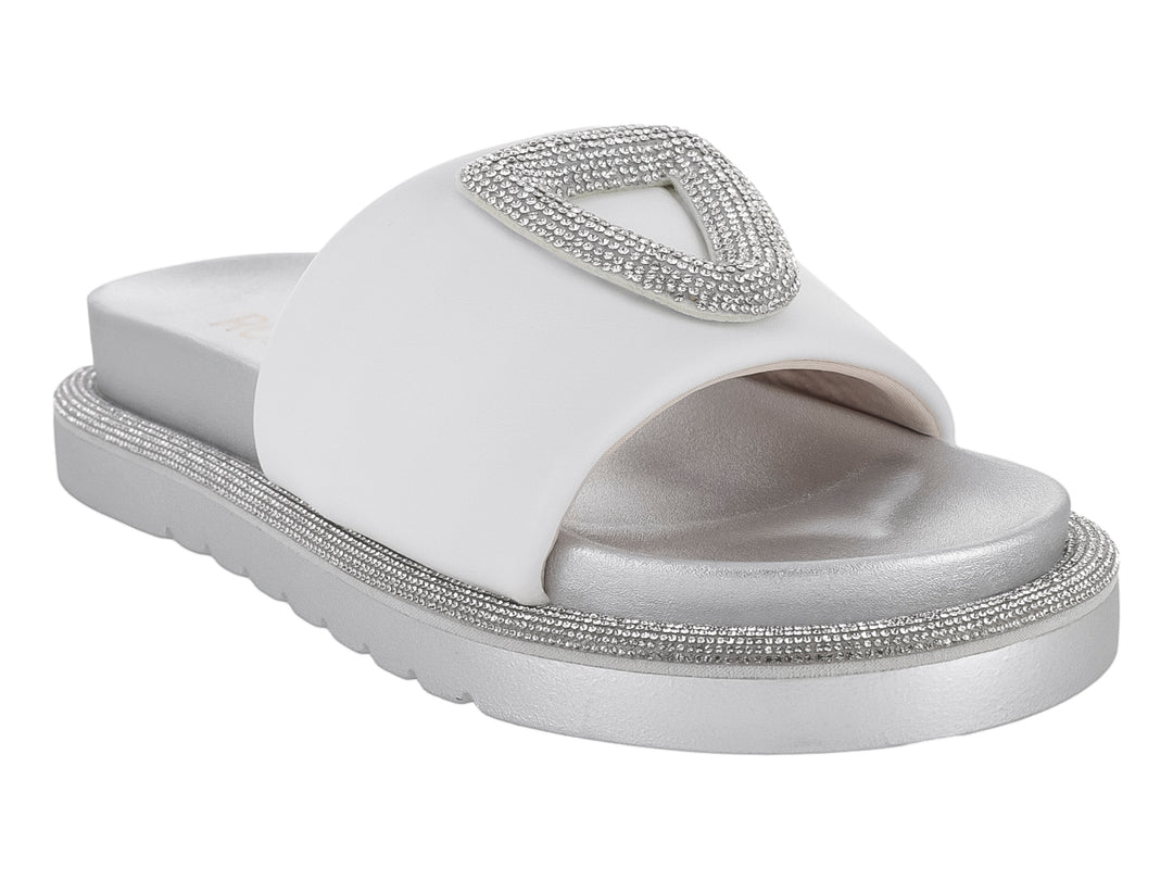 Sandalias ROZE Blancas con Glitter para Mujer