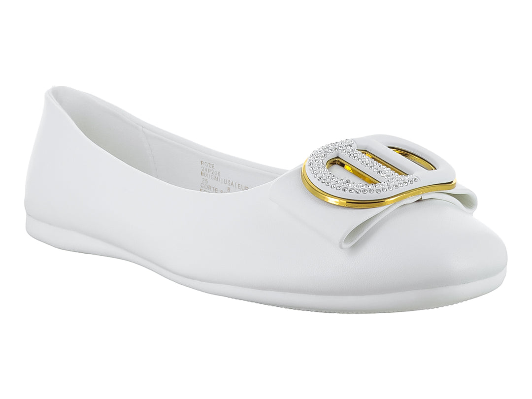Zapatos Planos ROZE Blancos para Mujer