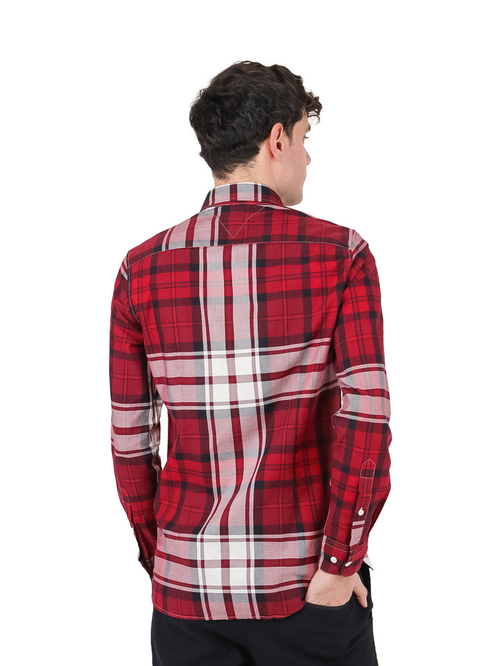 Camisa Tommy Hilfiger Oxford Tartan Rojo para Hombre