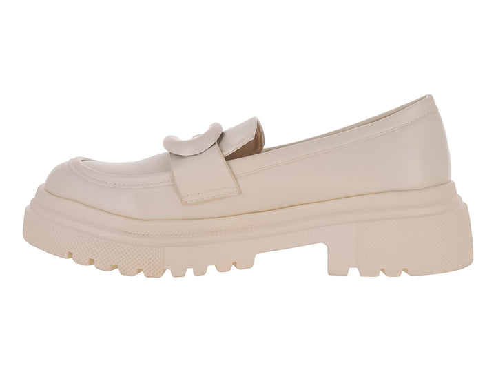 Zapatos Mocasines Roze Blancos para Mujer