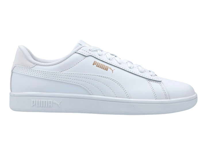 Tenis PUMA Smash 3.0 L Blanco con Oro para Mujer