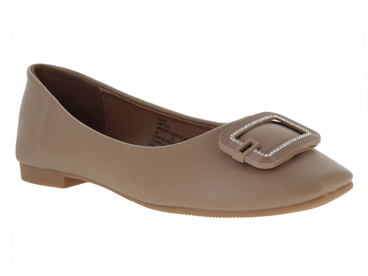 Zapatos Planos Roze Beige para Mujer