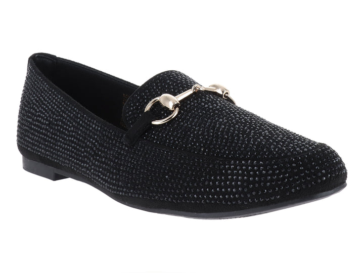 Zapatos Mocasines Roze Negros para Mujer
