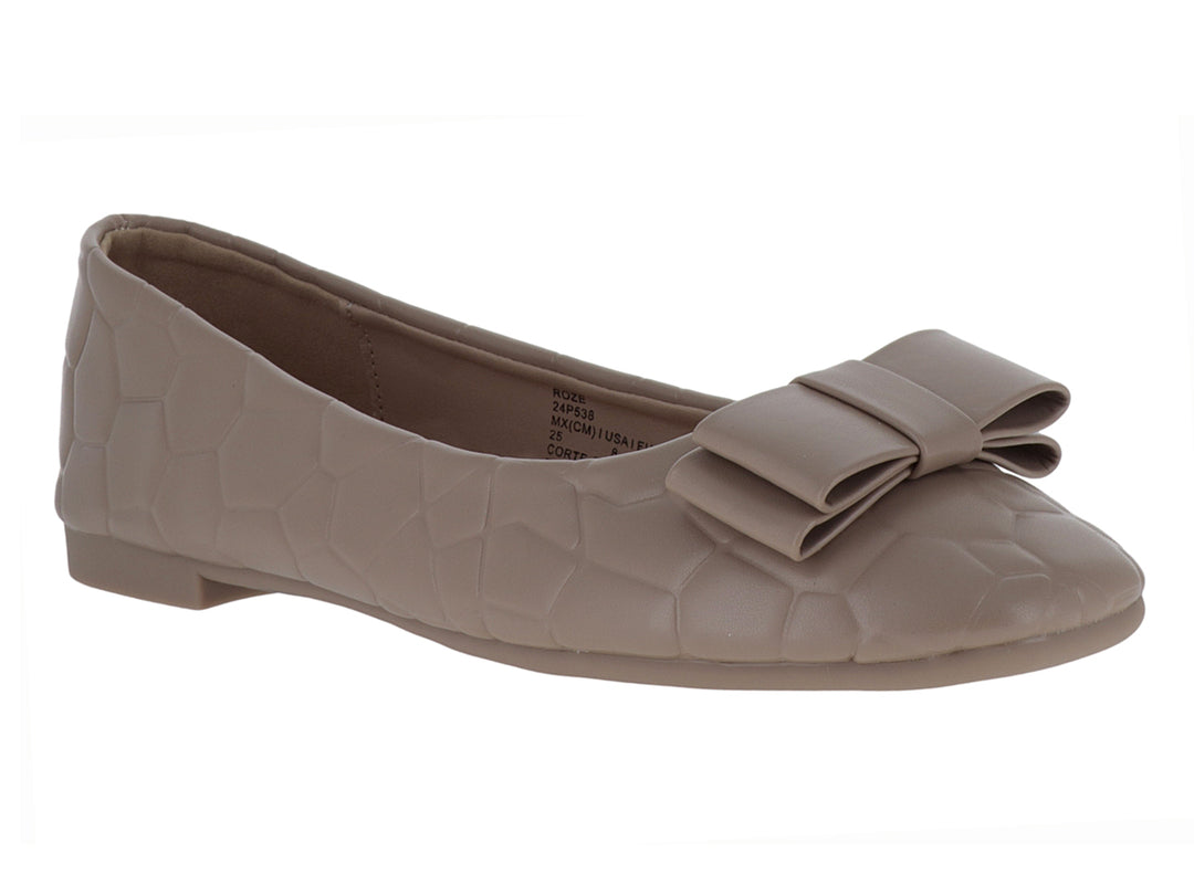Zapatos Planos Roze Color Beige para Mujer
