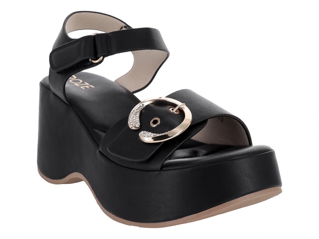 Sandalias ROZE Plataforma Negro para Mujer
