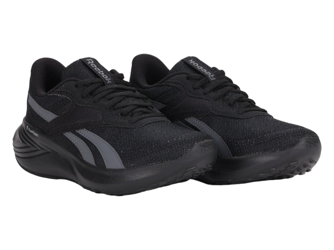 Tenis deportivos Reebok Energen Tech en color negro con detalles en gris y suela FuelFoam.