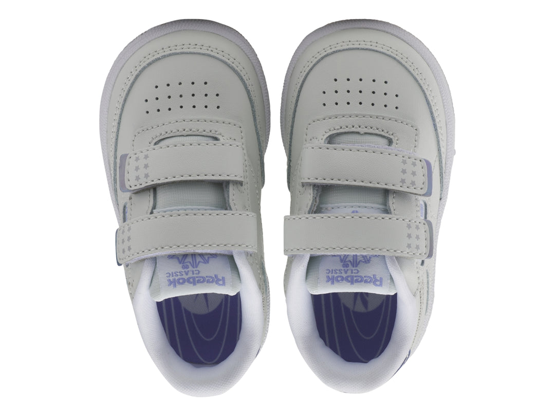 Tenis Reebok Club C 2V 2.0 Gris y Morado para Niño