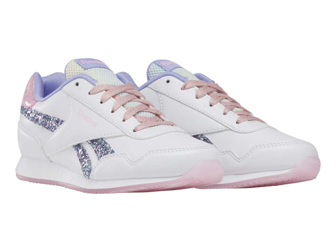 Tenis Reebok Royal CL Jog 3.0 Blanco y Rosa para Niña