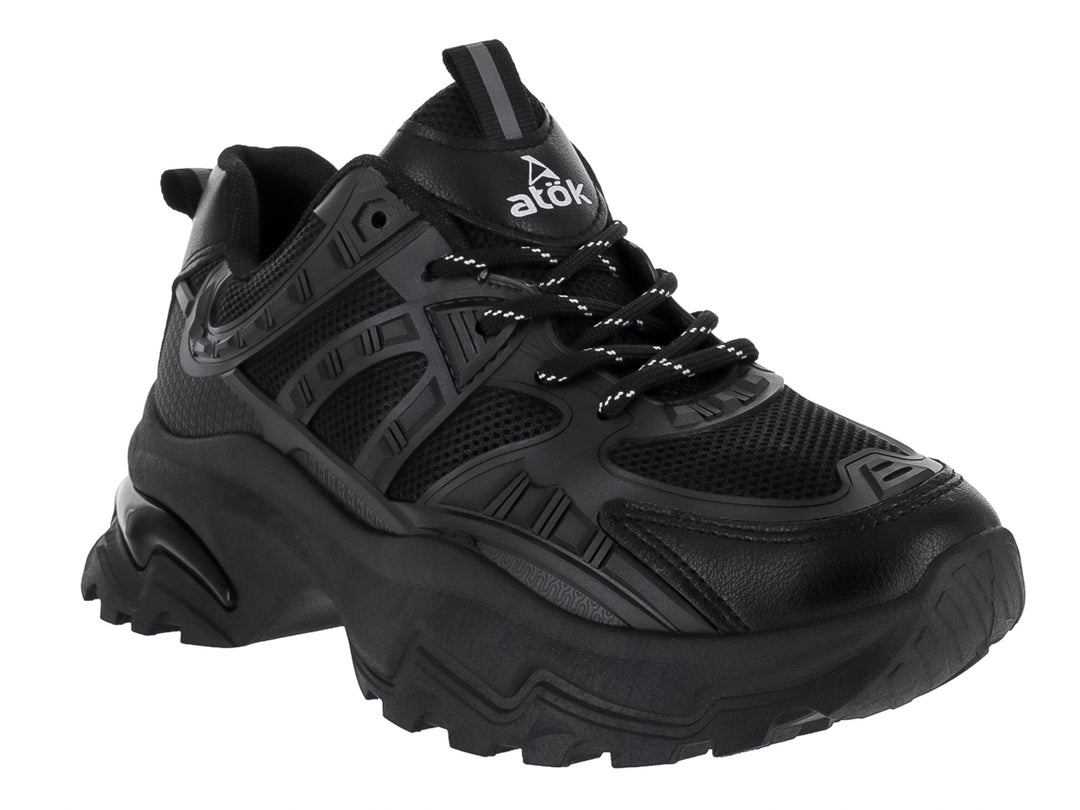 Tenis ATOK Negros de Plataforma para Mujer