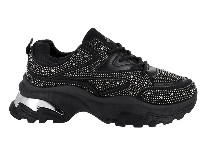 Tenis ATOK Negros con Plataforma para Mujer