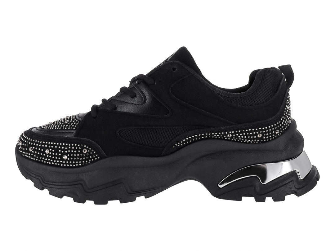 Tenis ATOK Negros con Plataforma para Mujer