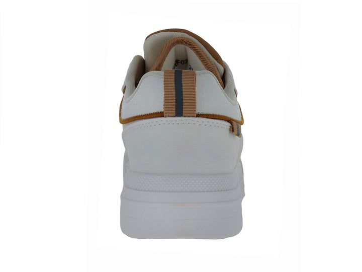 Tenis ATOK Blanco con Detalles Khaki para Hombre