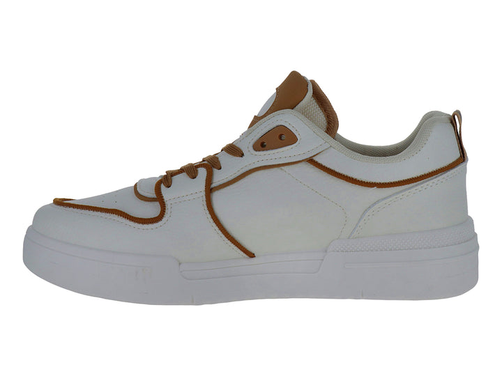 Tenis ATOK Blanco con Detalles Khaki para Hombre