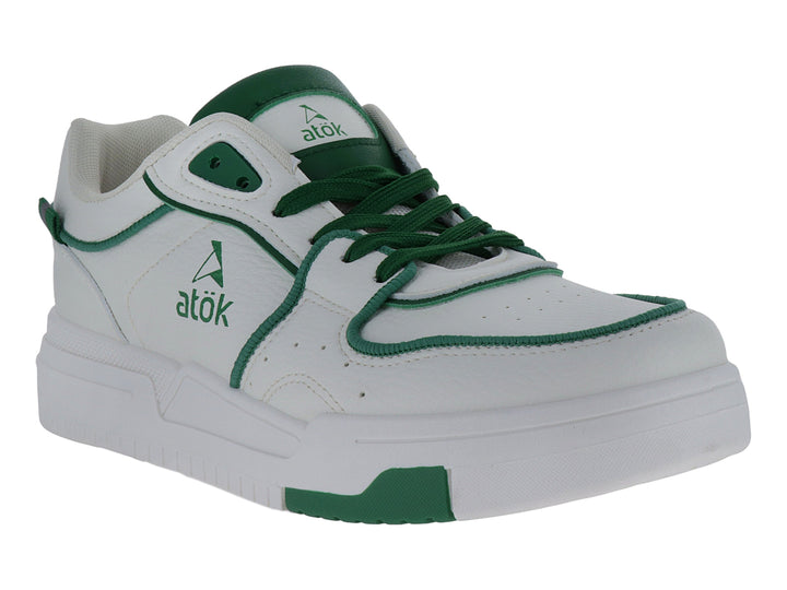 Tenis ATOK Blanco con Verde para Hombre