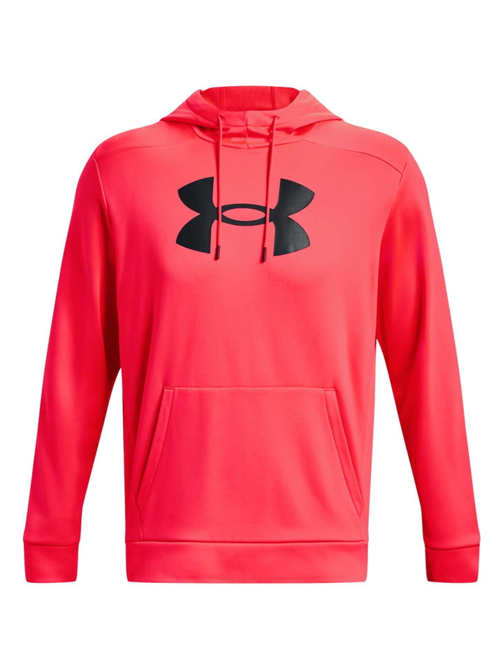 Sudadera con capucha Under Armour color rojo con logotipo negro en el pecho.