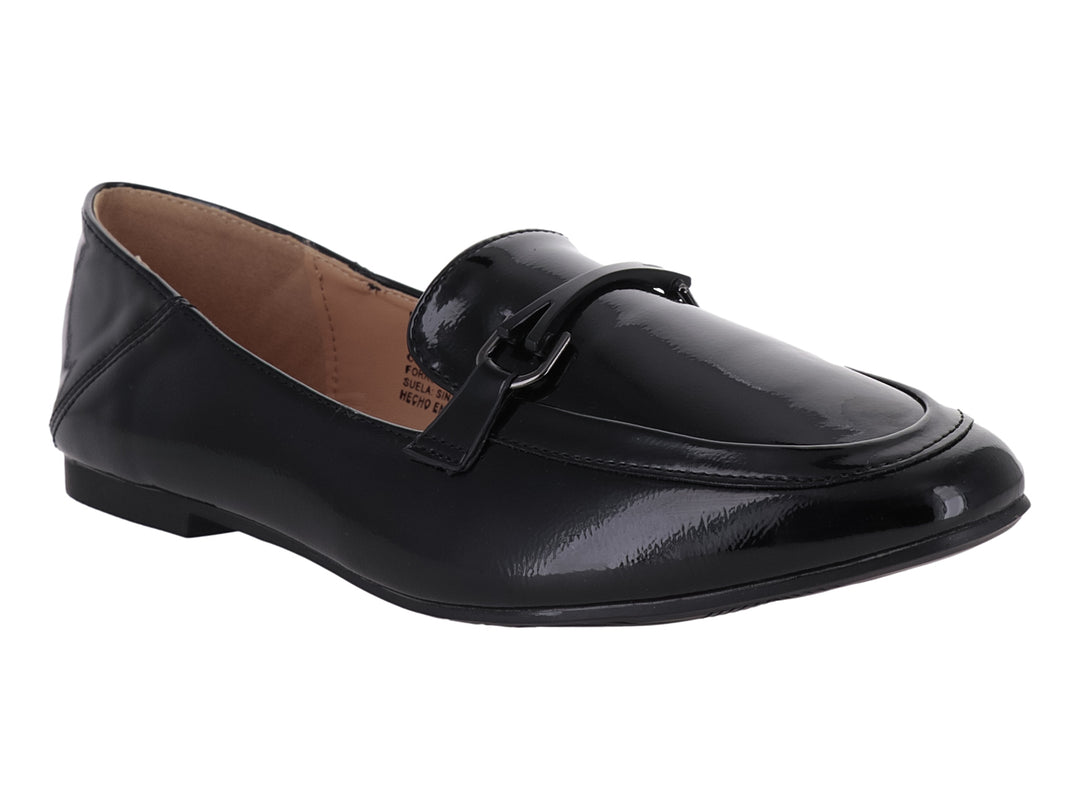Zapatos Mocasín Roze Negros para Mujer