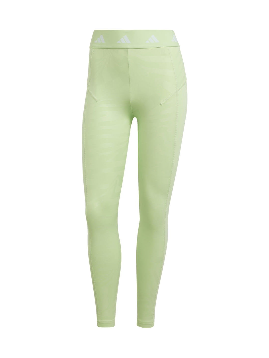 Leggings deportivos Adidas color verde claro semi green spark, corte 7/8 y ajuste ceñido para mujer.
