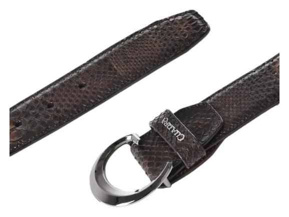 Cinto Cuadra de Pitón Café para Hombre