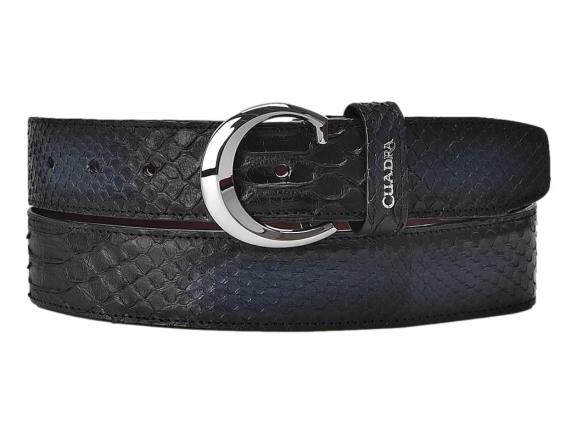 Cinto Cuadra de Pitón Azul para Hombre