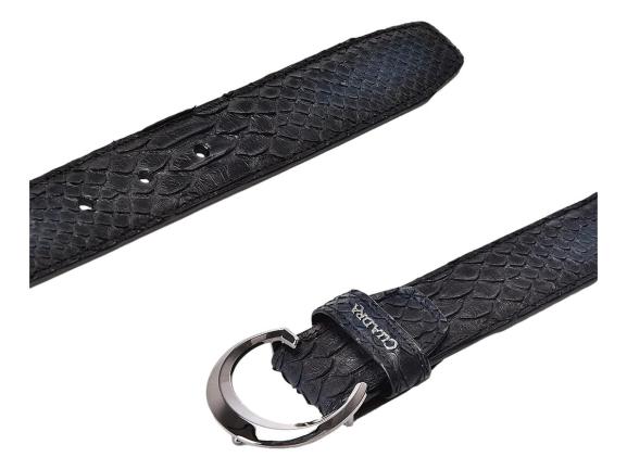 Cinto Cuadra de Pitón Azul para Hombre