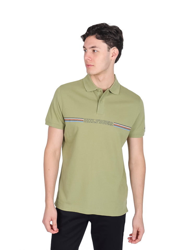 Playera Polo Tommy Hilfiger Color Olivo para Hombre