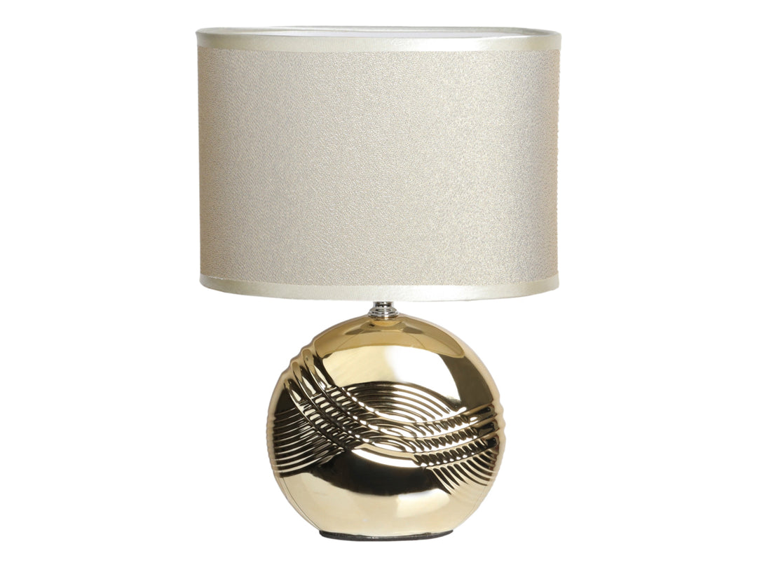 Lámpara de Mesa Kelder Dorado con Pantalla Textil