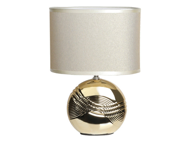 Lámpara de Mesa Kelder Dorado con Pantalla Textil