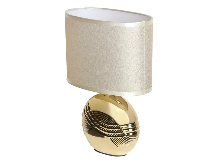 Lámpara de Mesa Kelder Dorado con Pantalla Textil