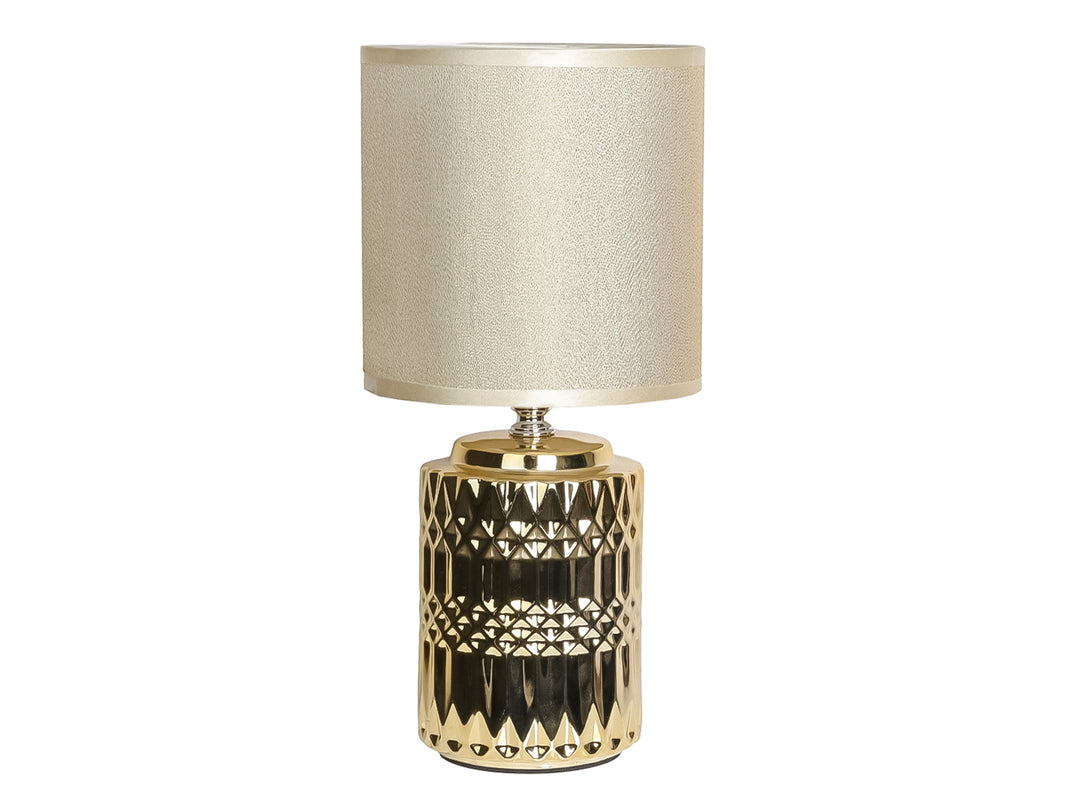 Lámpara de Mesa Kelder Dorado con Pantalla Textil