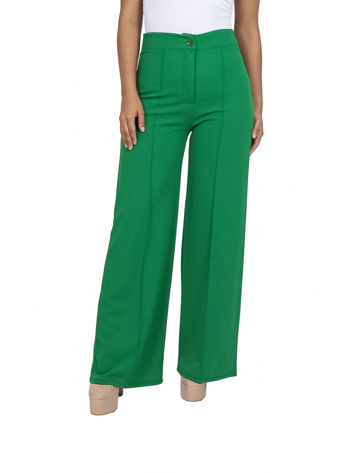 Pantalón Frikha Verde con Costura para Mujer