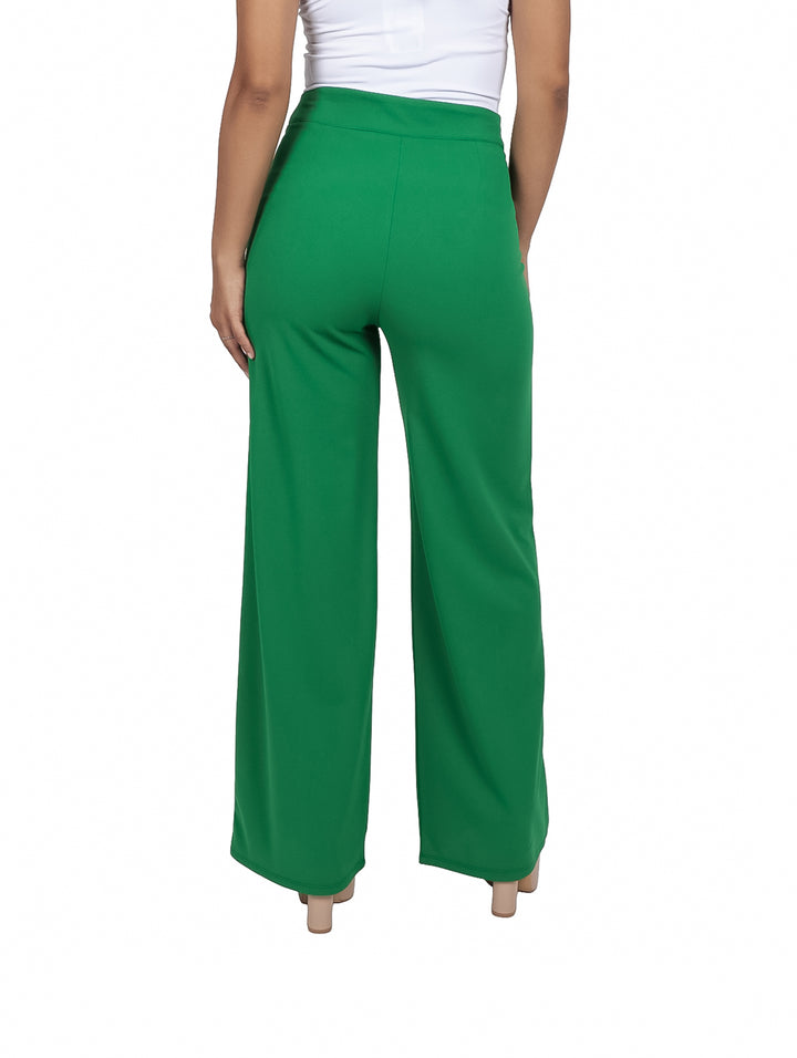 Pantalón Frikha Verde con Costura para Mujer