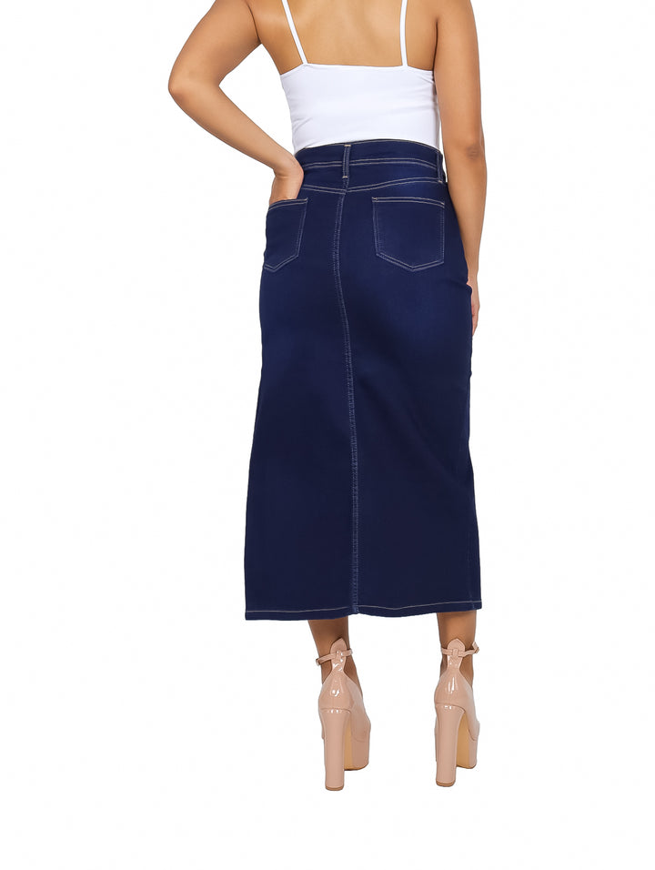Falda de Mezclilla Forever Stone Oscuro para Mujer