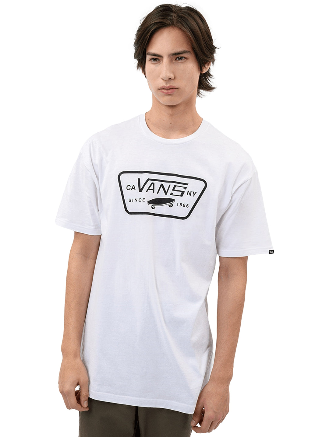 Playera Vans Full Patch Back Blanco y Negro para Hombre
