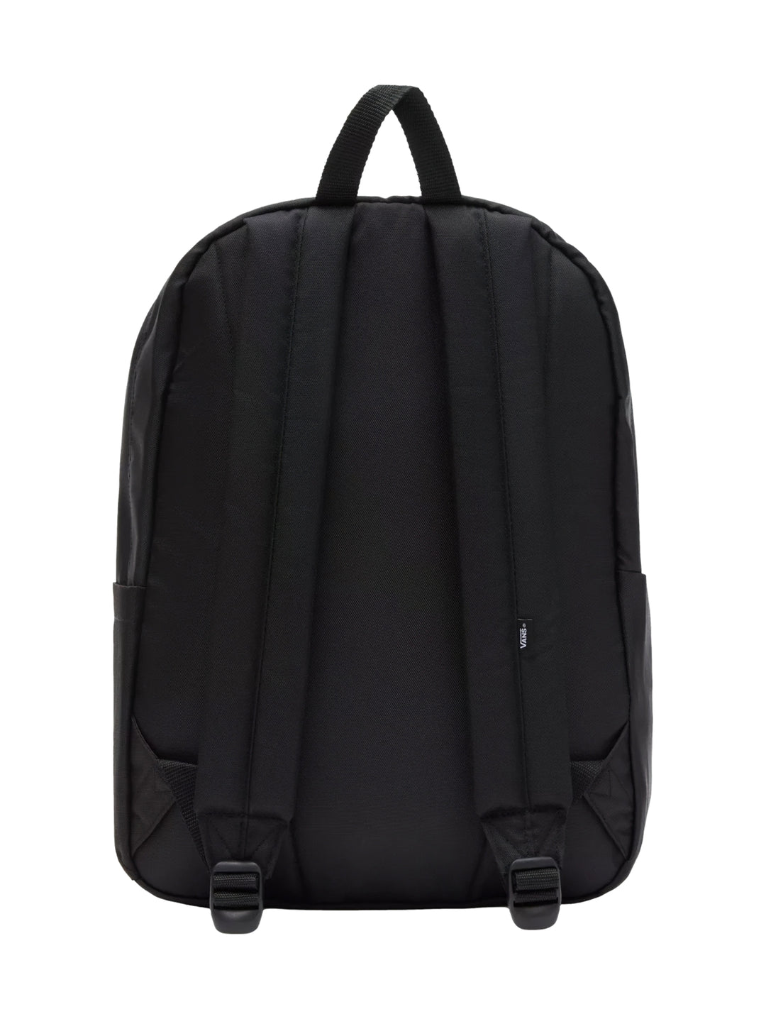 Mochila escolar Vans de color negro con logotipo blanco &