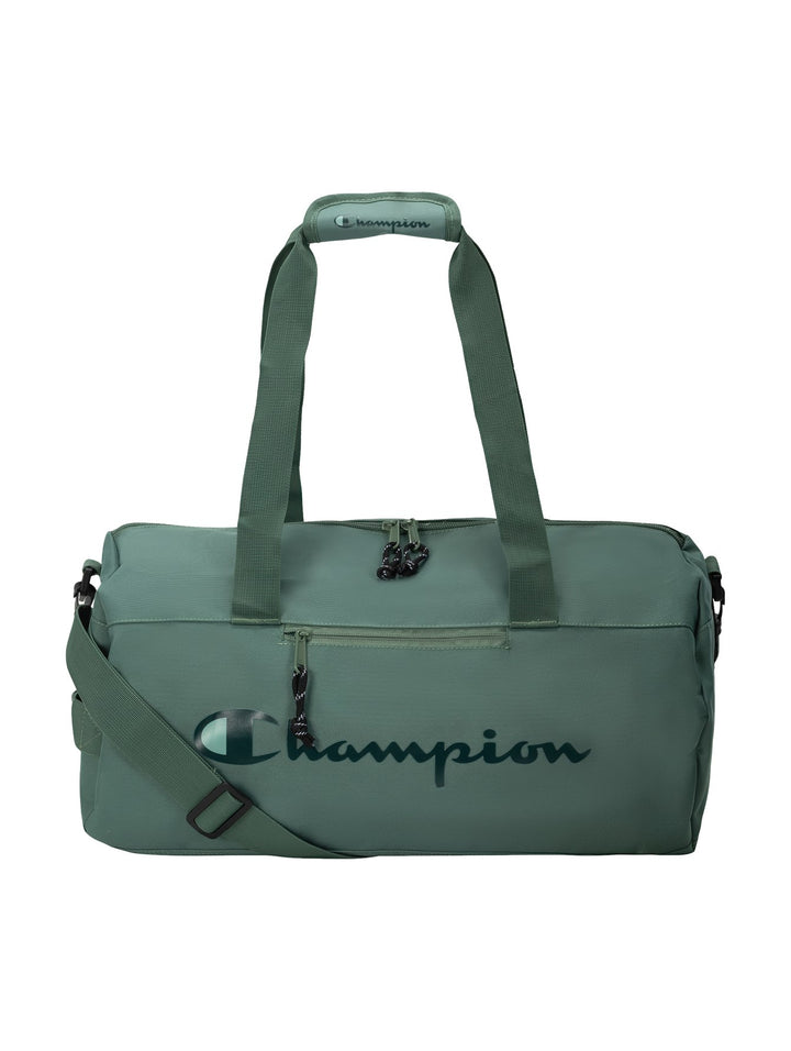 Bolsa de deporte Champion Velocity en color verde con asas y correa ajustable.