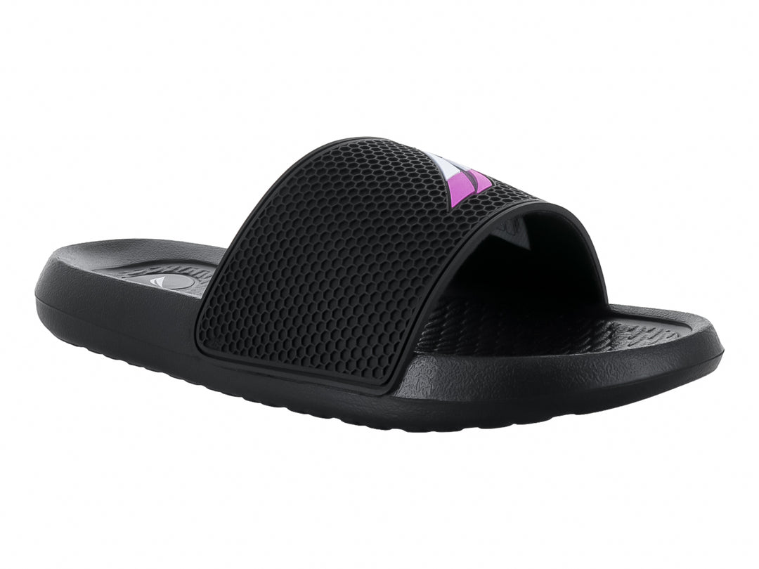 Sandalia Nautica Siren 19 color negro con banda superior texturizada y suela ergonómica.