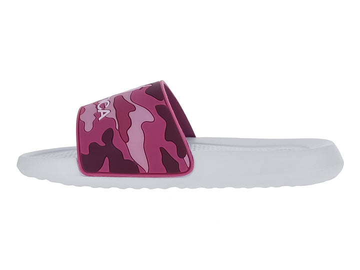 Sandalias Nautica Siren 20 JR para niña con correa en tonos rosa camuflaje y suela blanca.