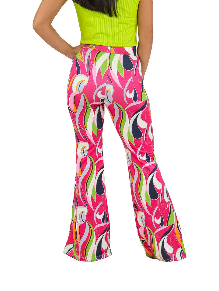 Pantalón Recto Estampado Fucsia Vanidad para Mujer